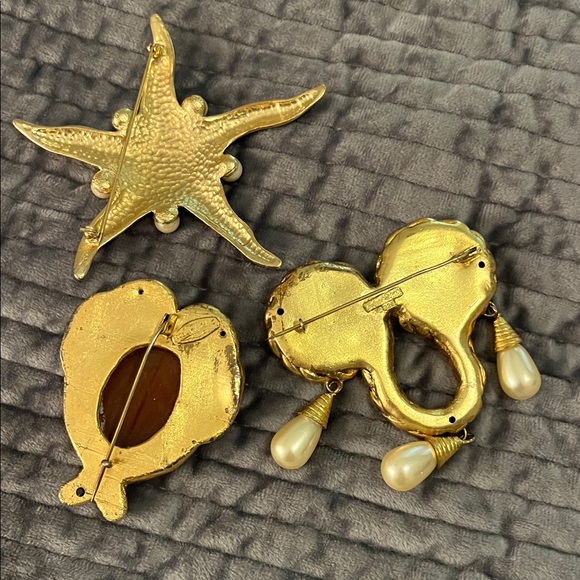 Three Gold brooches - Picture 5 of 5